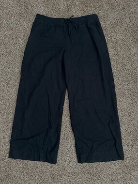 A New Day Linen Blend Wide Leg Summer Pant Black XL